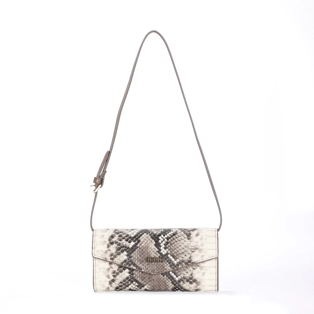 Bolsa Carteira Animal Print Cobra Alça De Ombro - vista 1 de 3