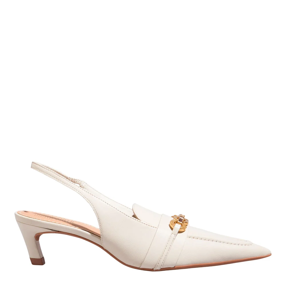 Scarpin Couro Pelica Soft New Marfim - vista 1 de 4