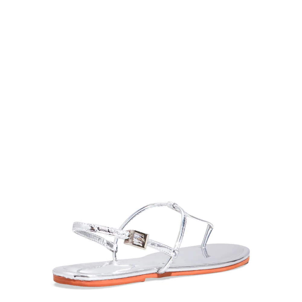 Rasteira Salomé Metalizada Specchio Prata - vista 4 de 4