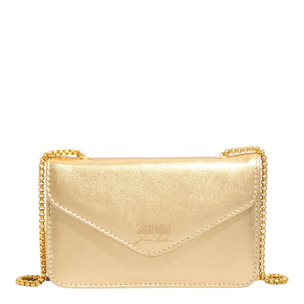 Bolsa P Couro Soft Ouro - vista 1 de 3
