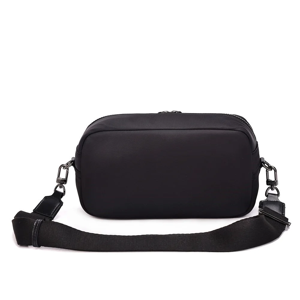Bolsa Pochete Nylon Preto Alça Gorgurão - vista 5 de 7