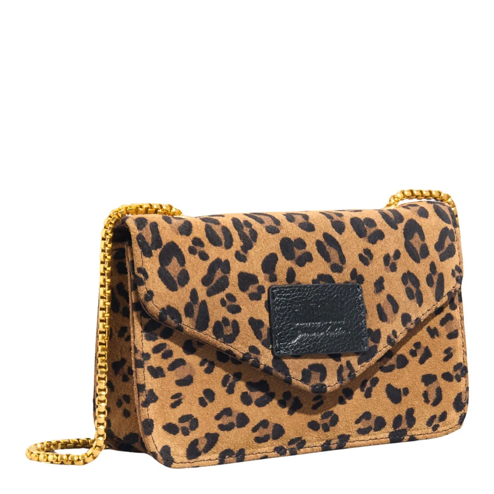 Bolsa Envelope Estampa Animal Print Onça Alça Transversal - vista 1 de 2