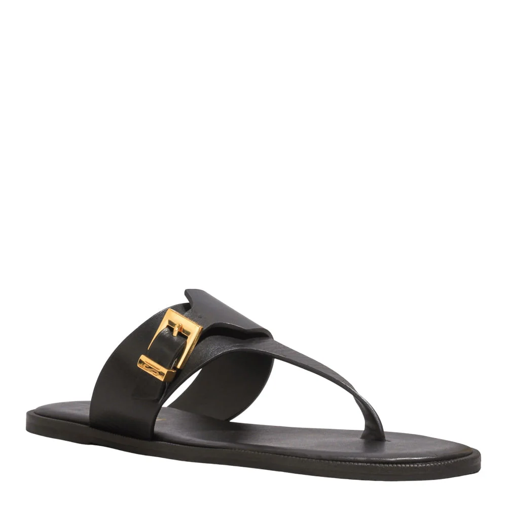 Rasteira Couro Confort Preto - vista 2 de 4