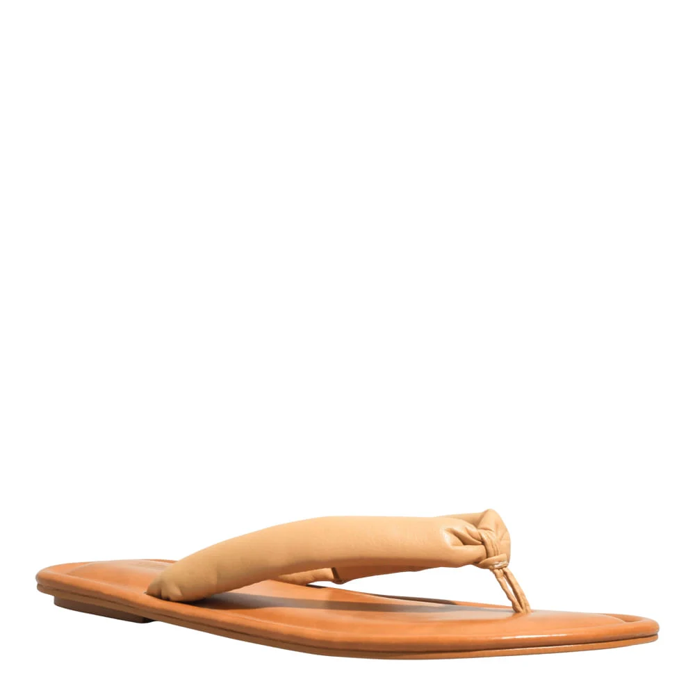 Rasteira Napa Soft Palha - vista 1 de 3