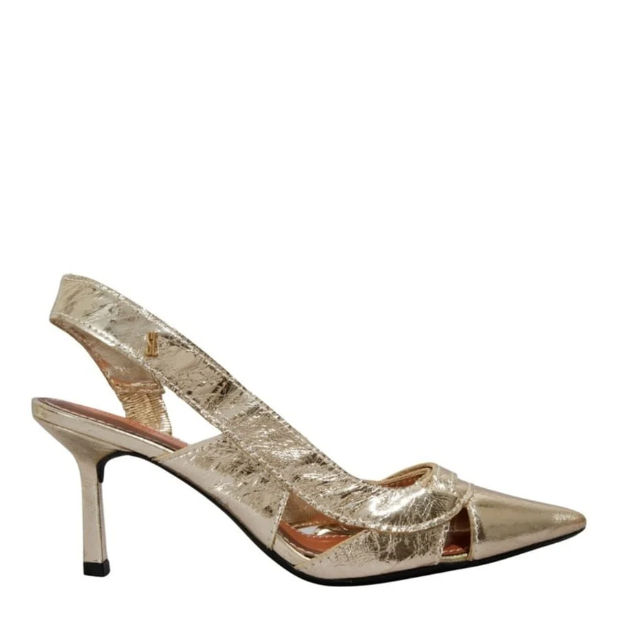 Scarpin Couro Metallic Balla Ouro Light - vista 1 de 3