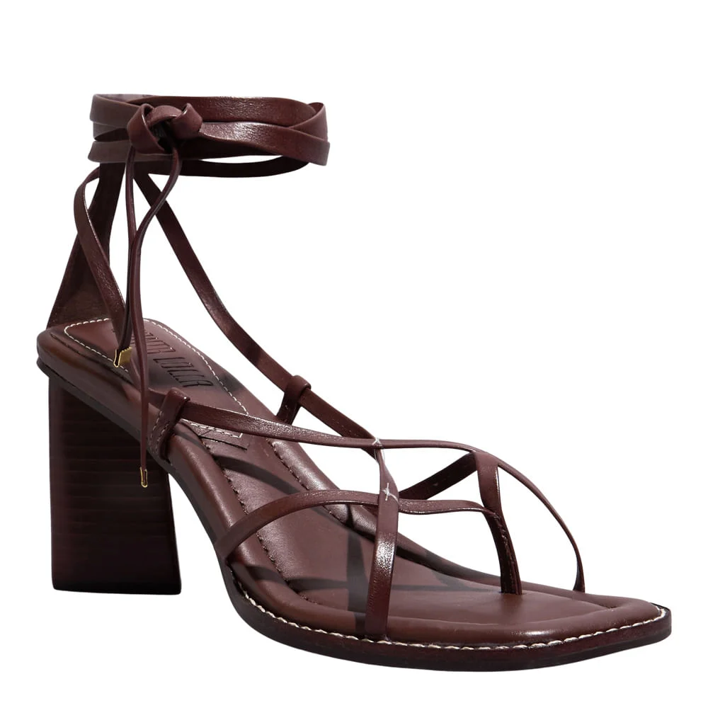 Sandália Couro Nobre Soft Dark Cocoa - vista 2 de 3