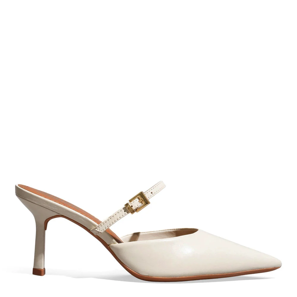 Mule Couro Pelica Soft New Marfim - vista 1 de 3