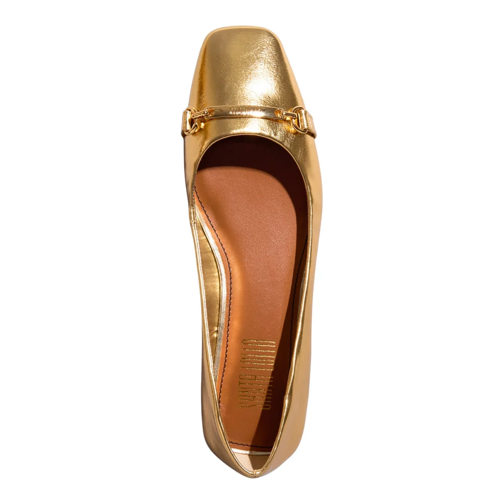 Sapatilha Metalizado Reflexo Ouro - vista 4 de 5