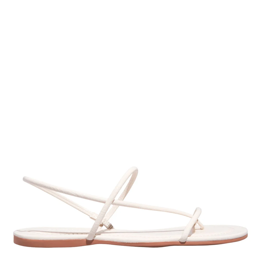 Rasteira Verniz Glossy Off White Tiras Finas - vista 1 de 4