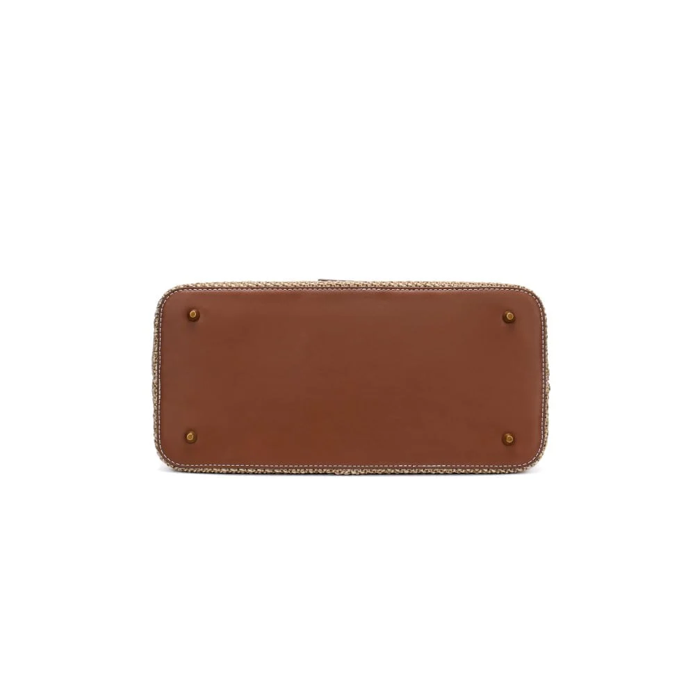 Bolsa Hobo Média Tramado Bege - vista 4 de 5