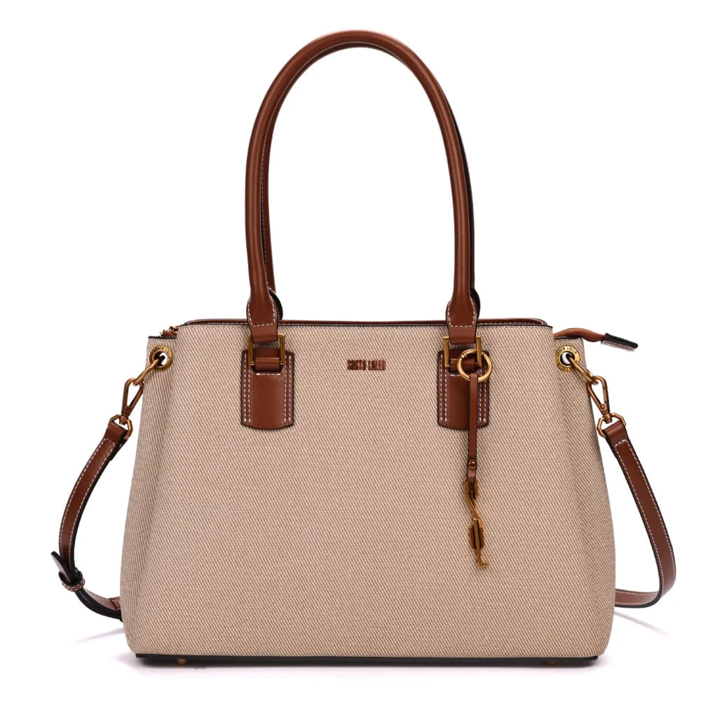 Bolsa Tote Bag Canvas Bege Fog Alça Transversal - vista 1 de 7