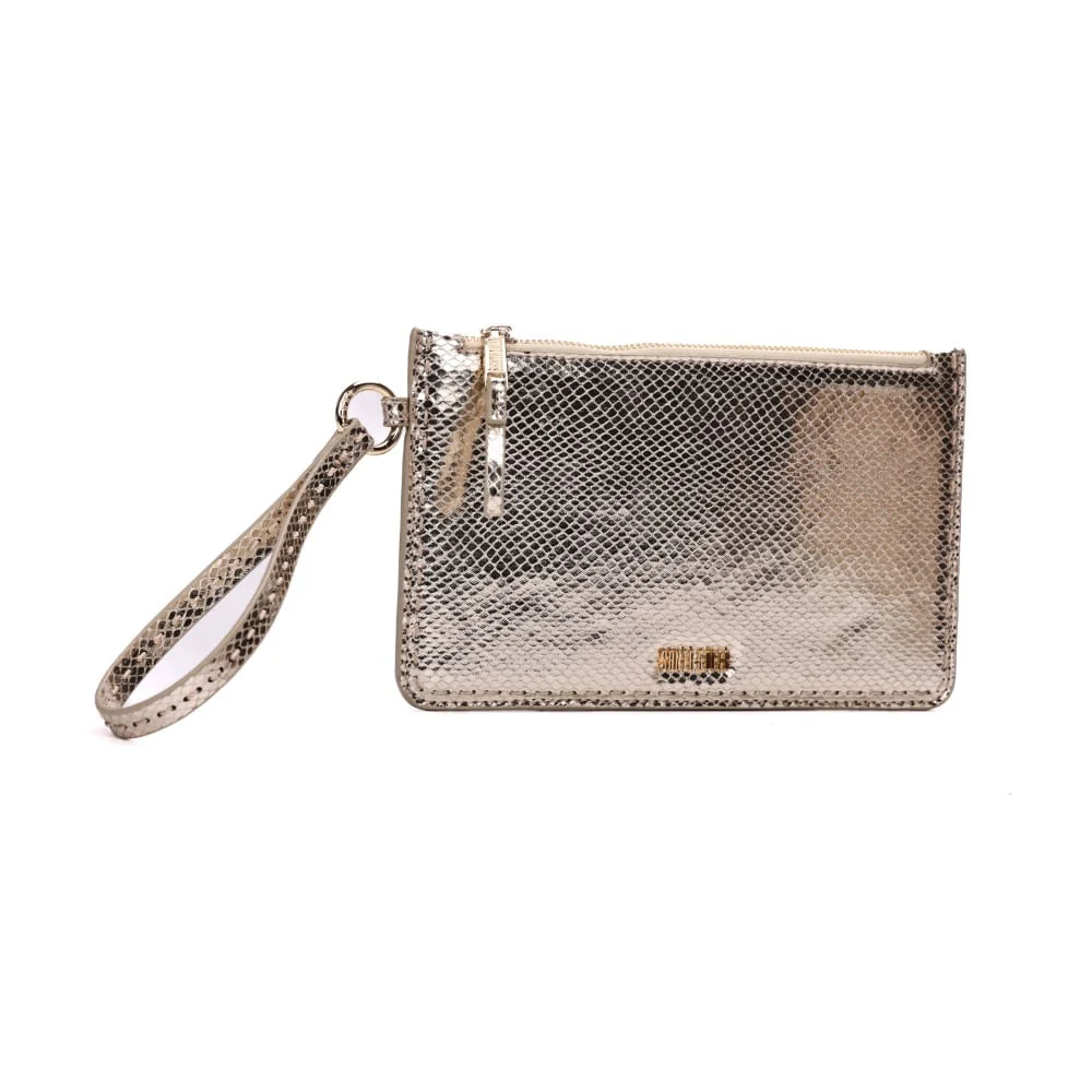Clutch Metalizada Alça De Mão Dourada - vista 1 de 6