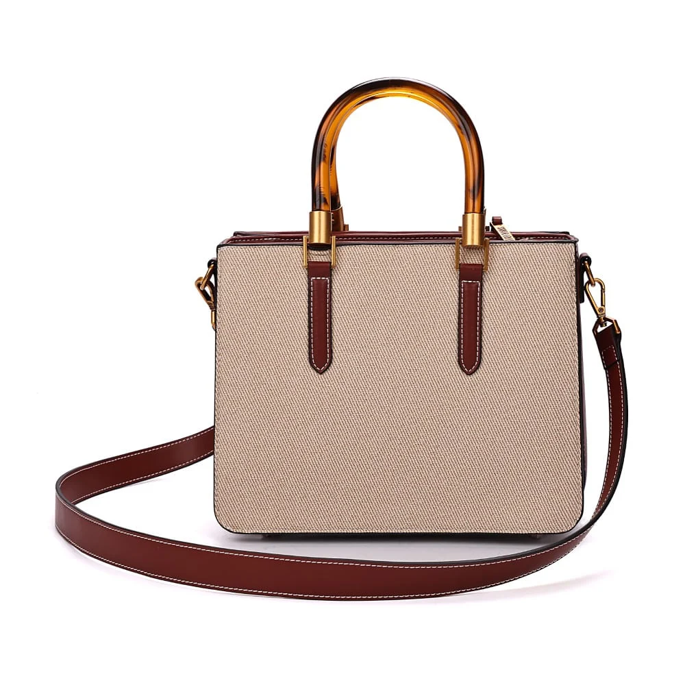 Bolsa Tote Canvas Marfim Transversal - vista 5 de 7