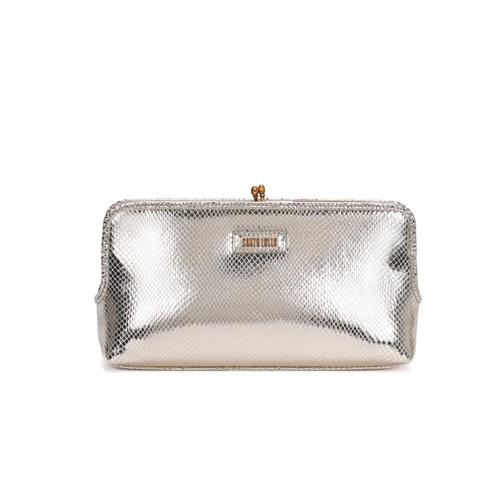 Clutch De Mão Metalizada Dourada - vista 1 de 5
