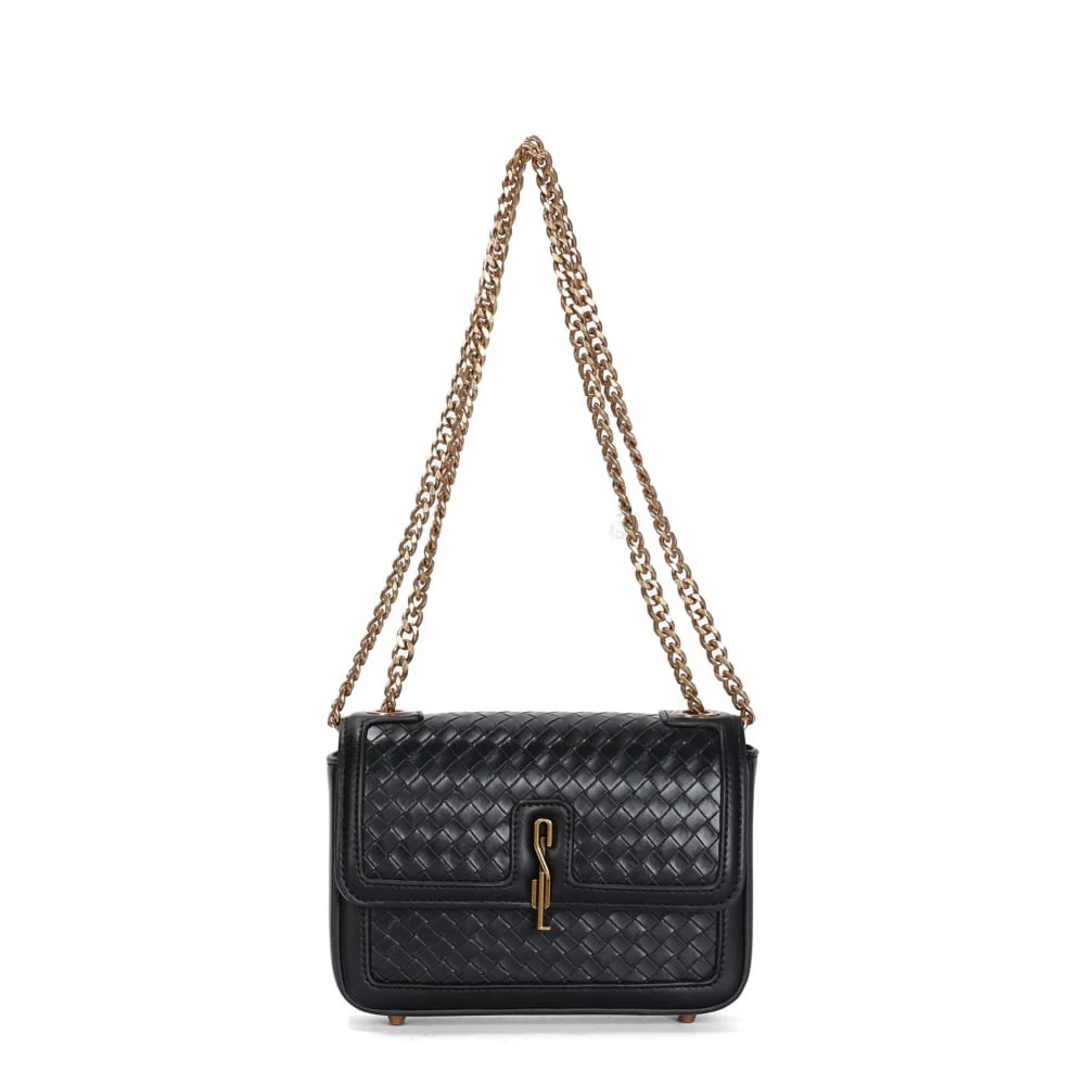 Bolsa Soft Preta Alça Corrente De Ombro - vista 1 de 3