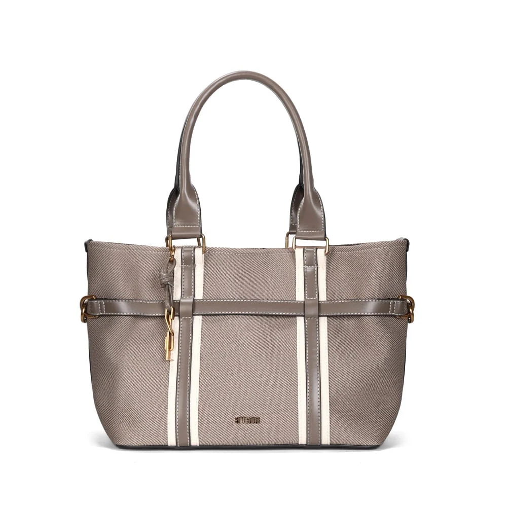 Bolsa Grande E Clutch Floater Cinza Pespontos - vista 1 de 3