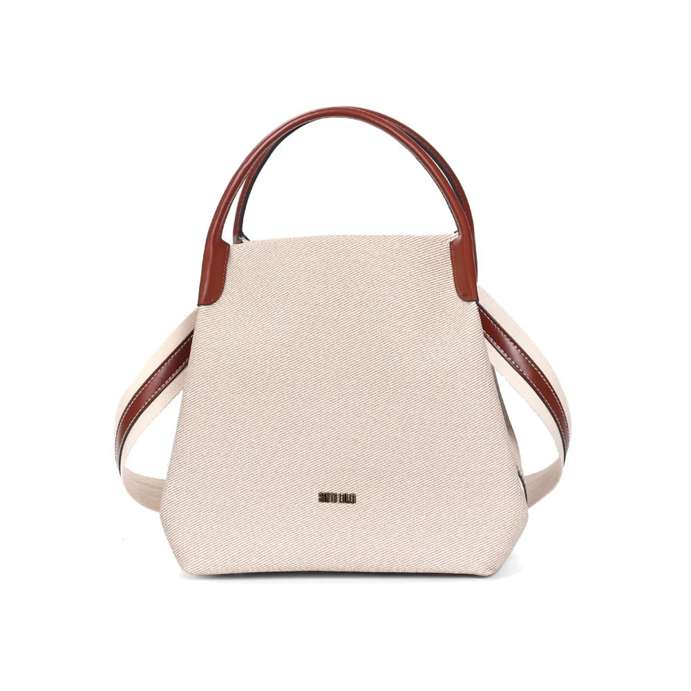 Bolsa Canvas Bege Transversal E Carteira Pequena - vista 1 de 3