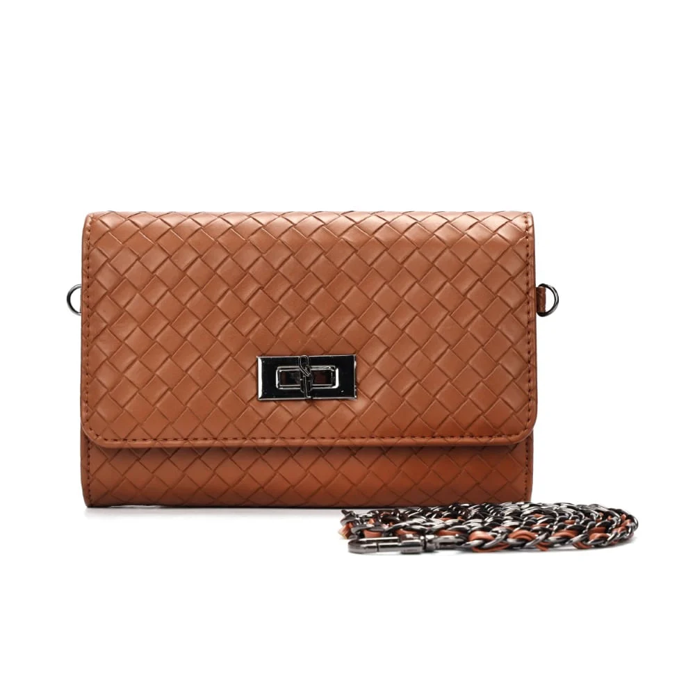 Bolsa Carteira Alça Transversal Soft Marrom Camelo - vista 1 de 7