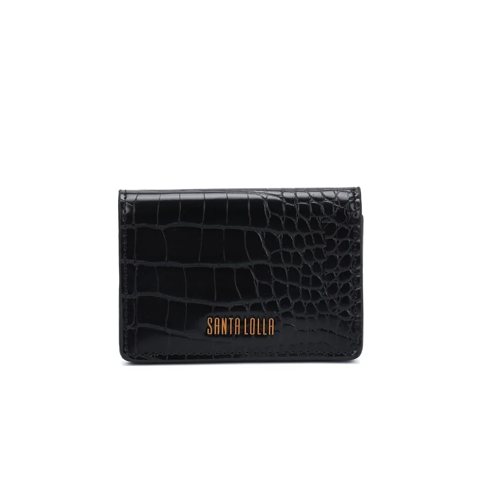 Porta Cartão Croco Preto - vista 1 de 5
