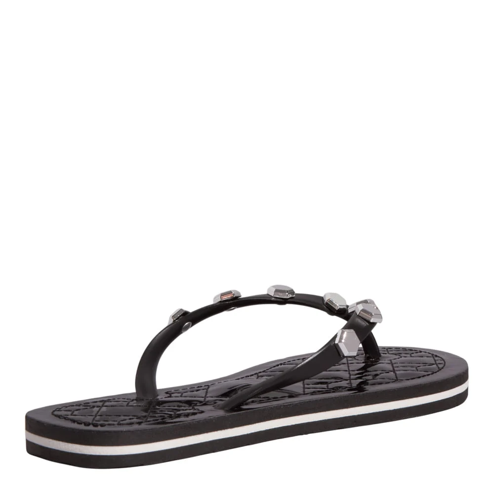 Chinelo Flip Flop Verniz Matelassê Preto - vista 3 de 4