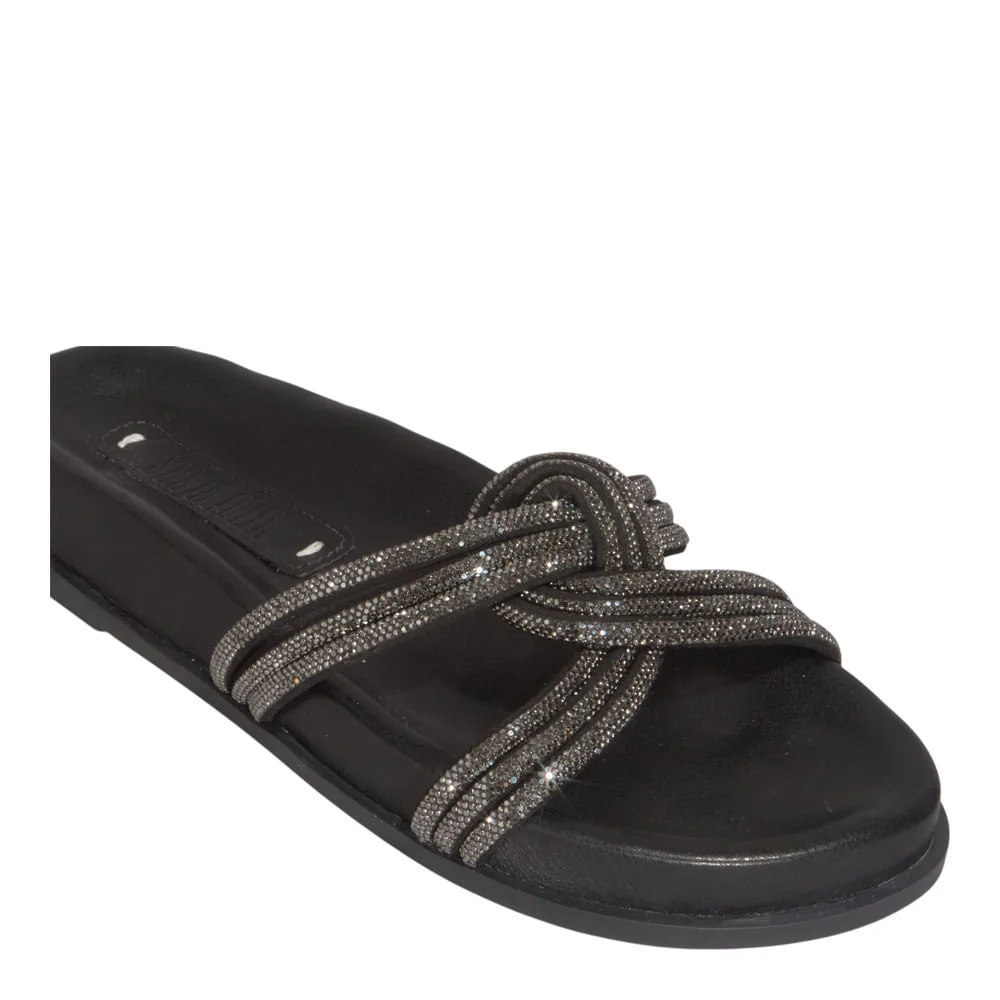 Papete Napa Soft Brilho Strass Preta - vista 4 de 5