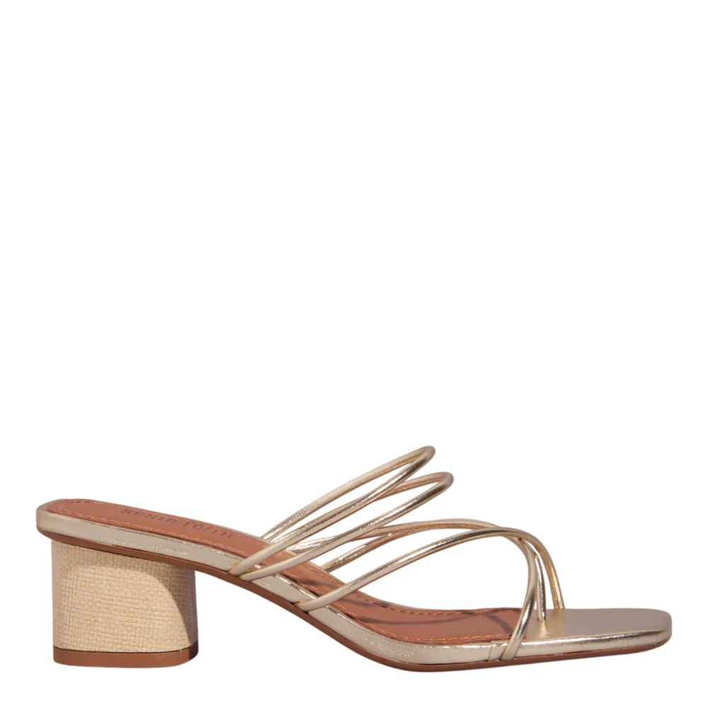 Mule Metalizado Dourado Salto Grosso - vista 1 de 3