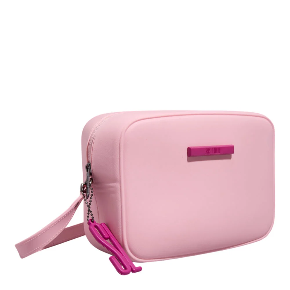 Bolsa Camera Bag Borracha Transversal Rosa - vista 2 de 3