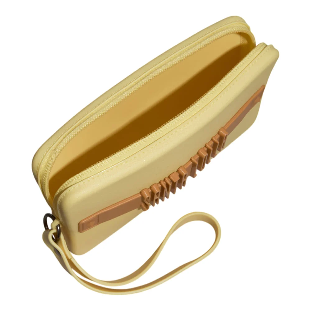 Clutch Borracha Amarela Alça de Mão - vista 3 de 3