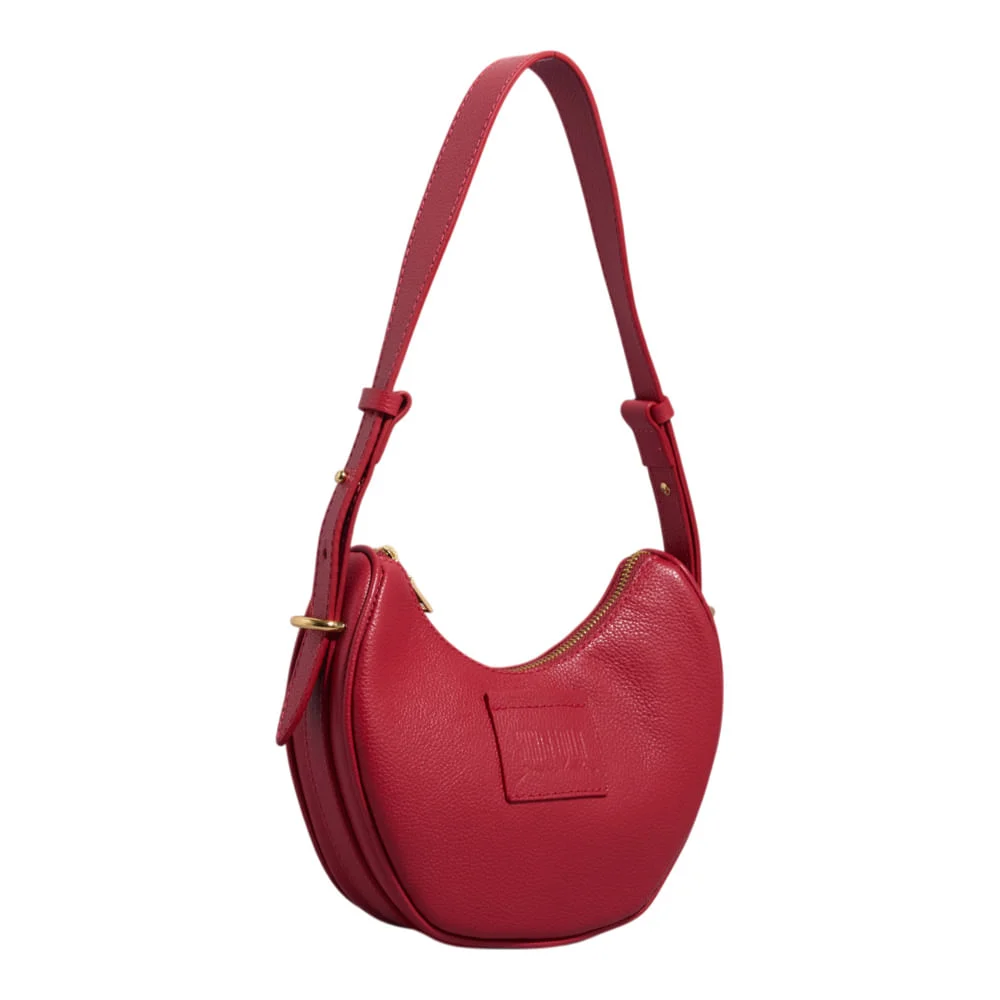 Bolsa Meia Lua Couro Floater True Blood Vermelha Alça de Ombro - vista 1 de 2