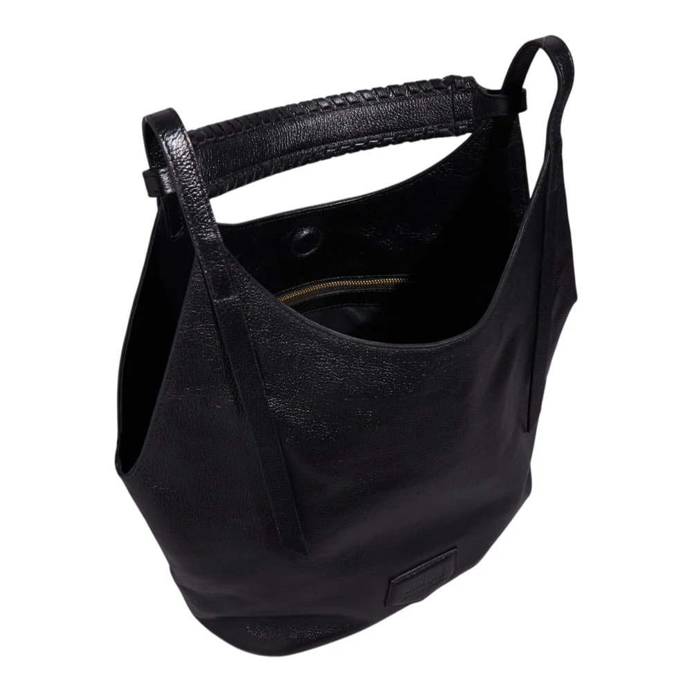 Bolsa G Couro Floater Preto - vista 3 de 3