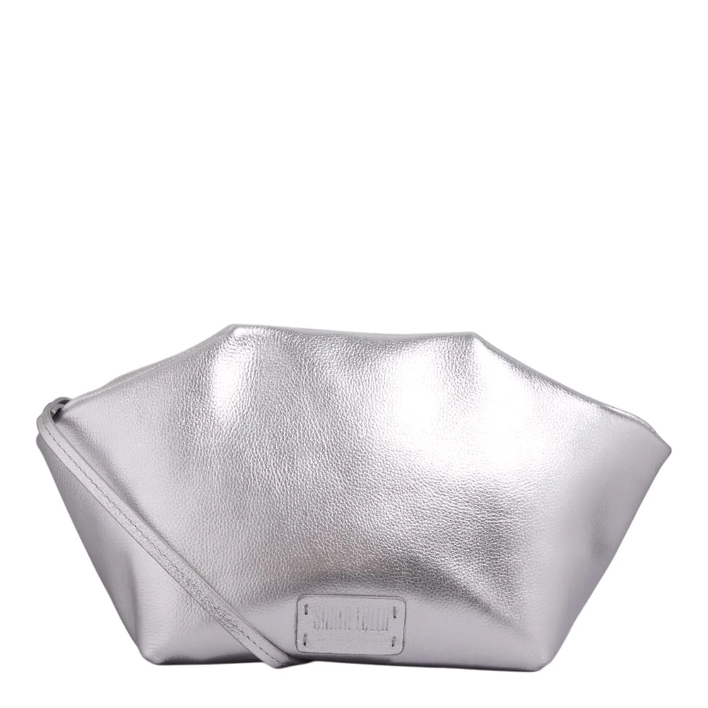 Bolsa M Couro Metalizado Prata - vista 1 de 3