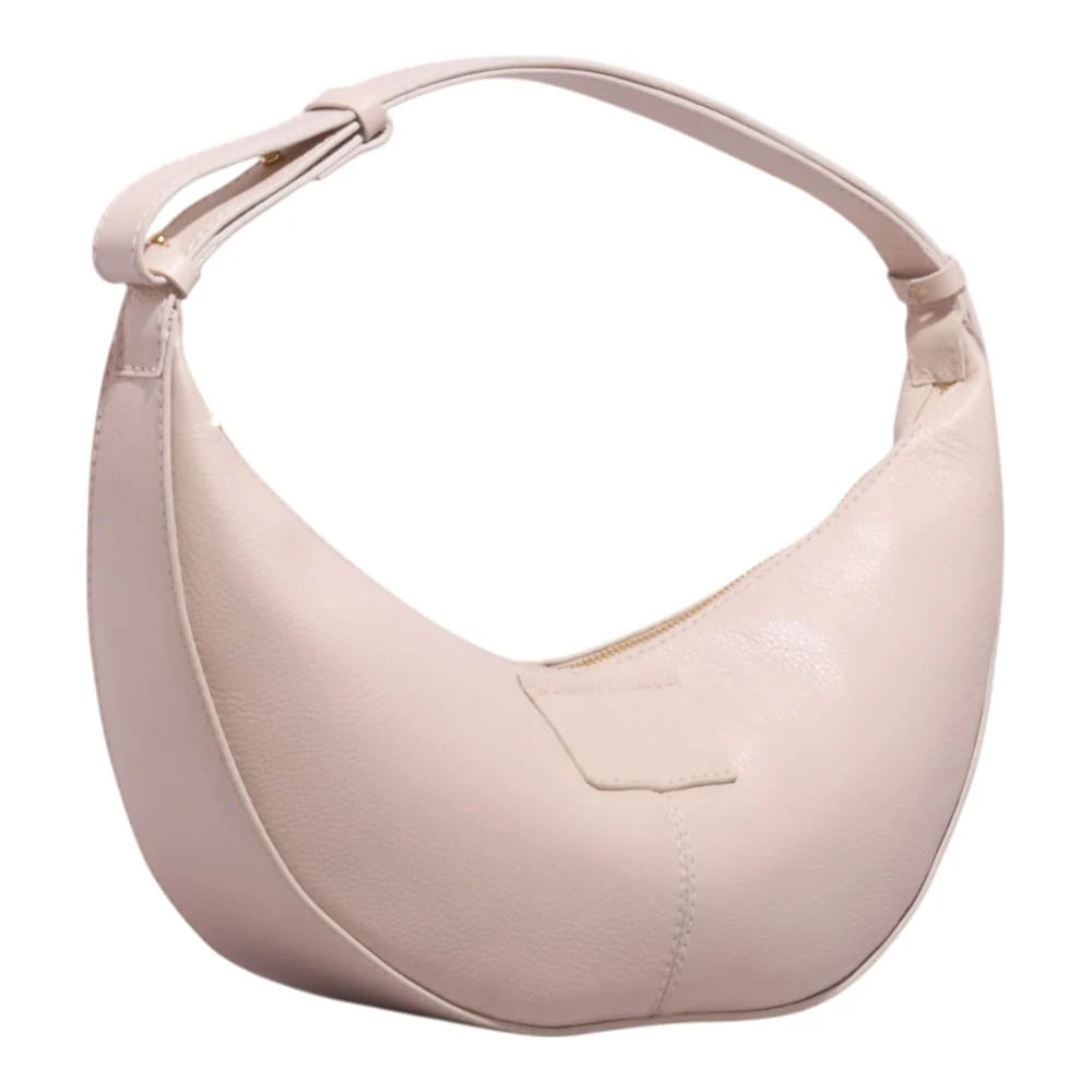 Bolsa Baguete Couro Floater Alça De Ombro Off White - vista 2 de 3