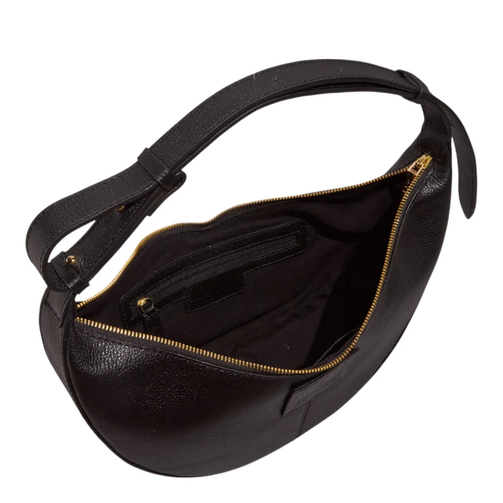 Bolsa M Couro Floater Preto - vista 3 de 3