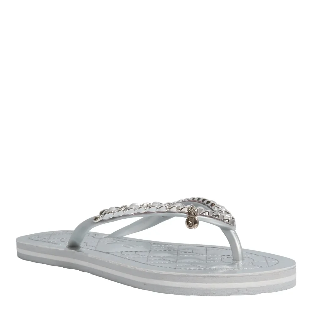 Chinelo Flip Flop Metalizado Prata - vista 1 de 3