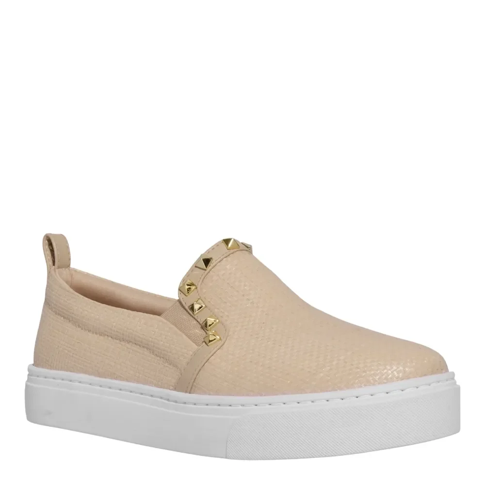 Tênis Slip On Bico Redondo Dourado - vista 2 de 4