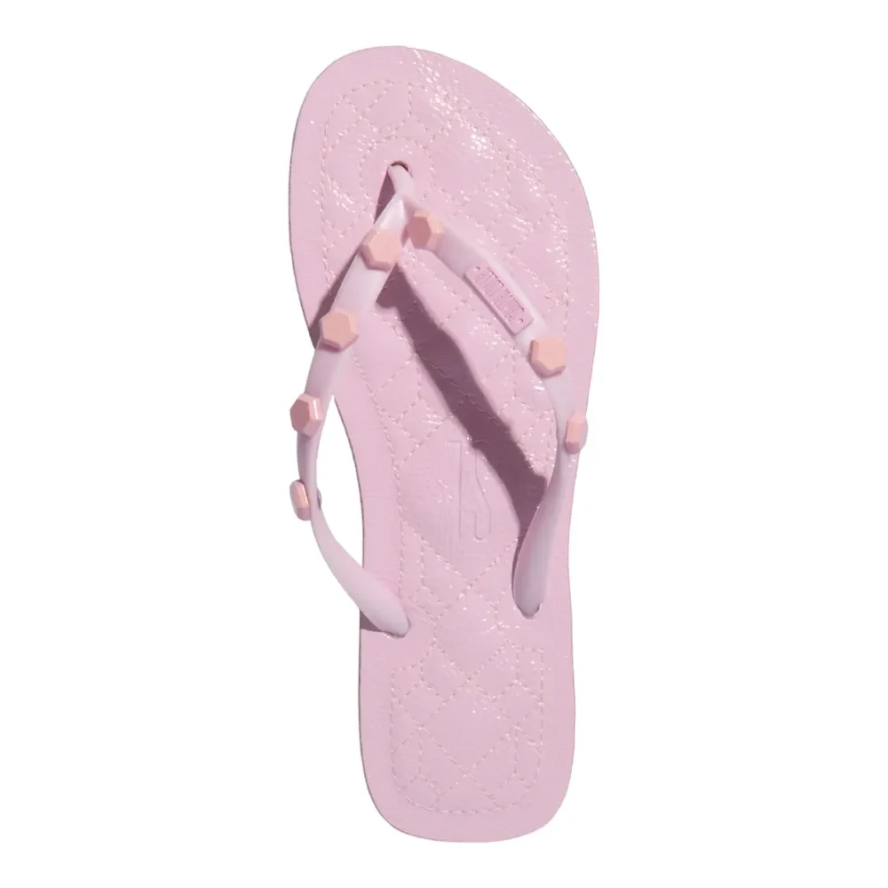 Chinelo Flip Flop Verniz Tachas Rosa - vista 4 de 4