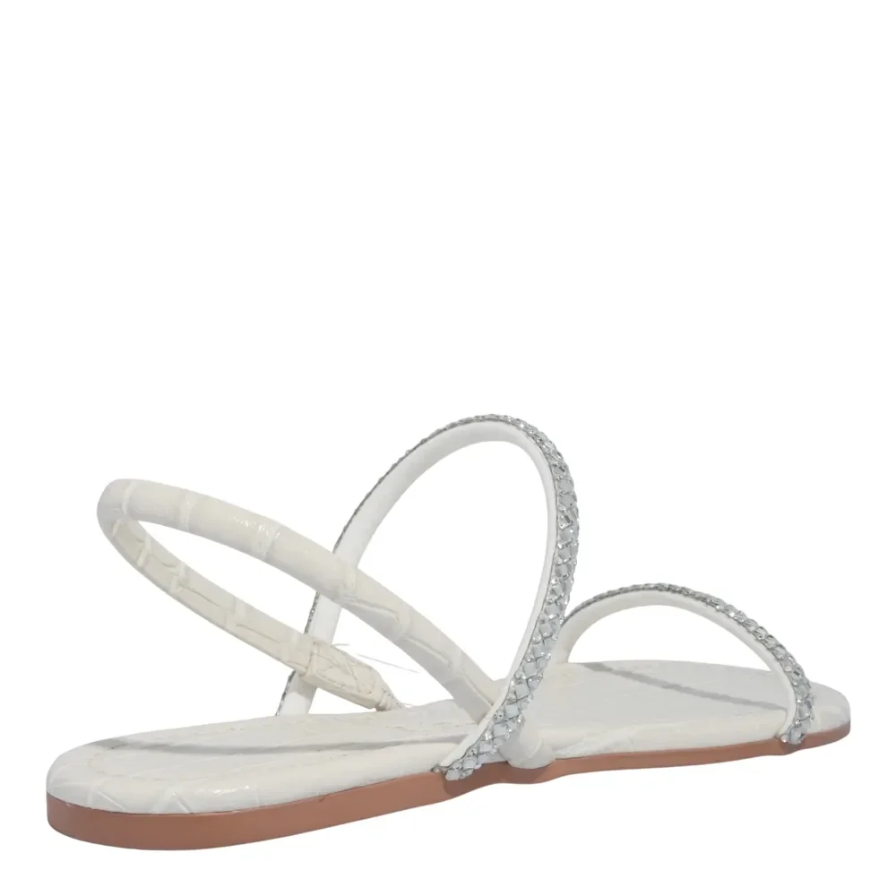 Rasteira Crocodiles Off White - vista 3 de 4