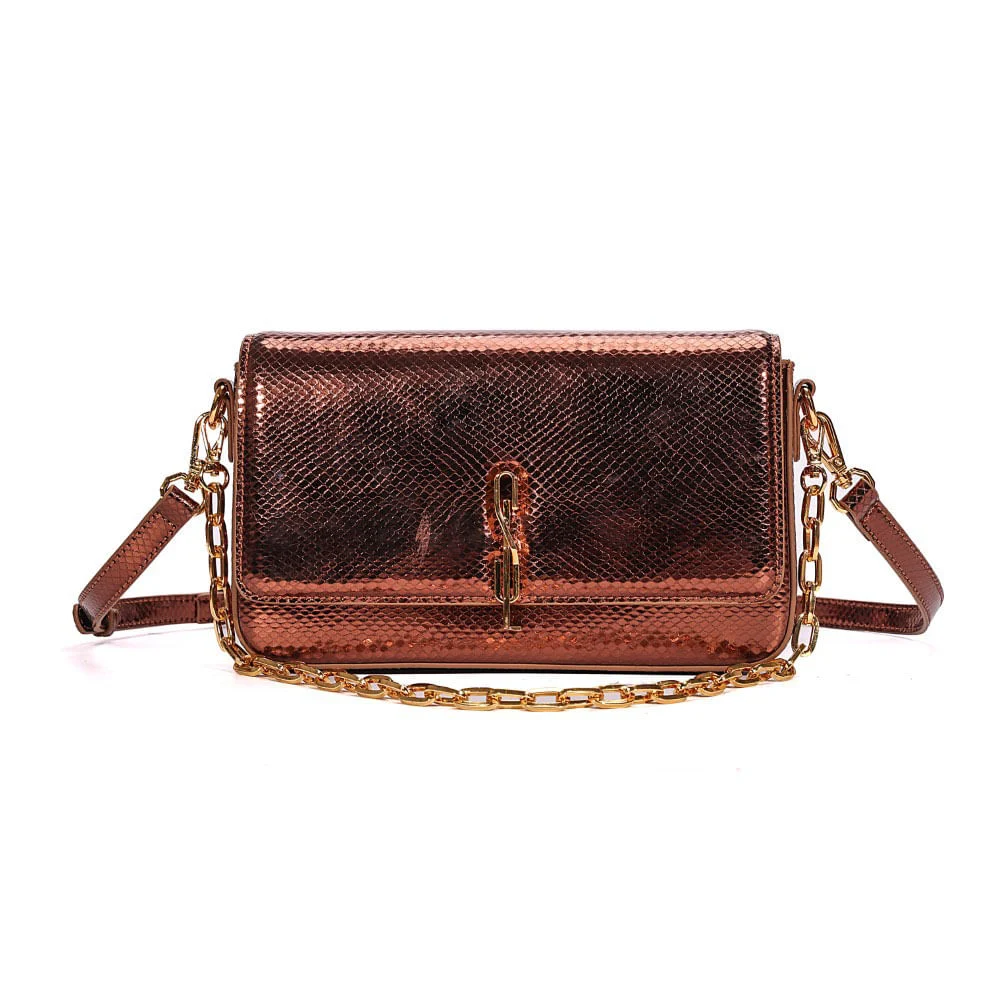 Bolsa Metalizada Bronze Transversal - vista 1 de 7