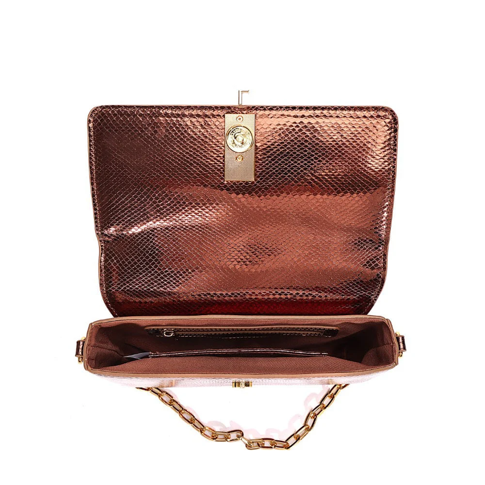 Bolsa Metalizada Bronze Transversal - vista 7 de 7
