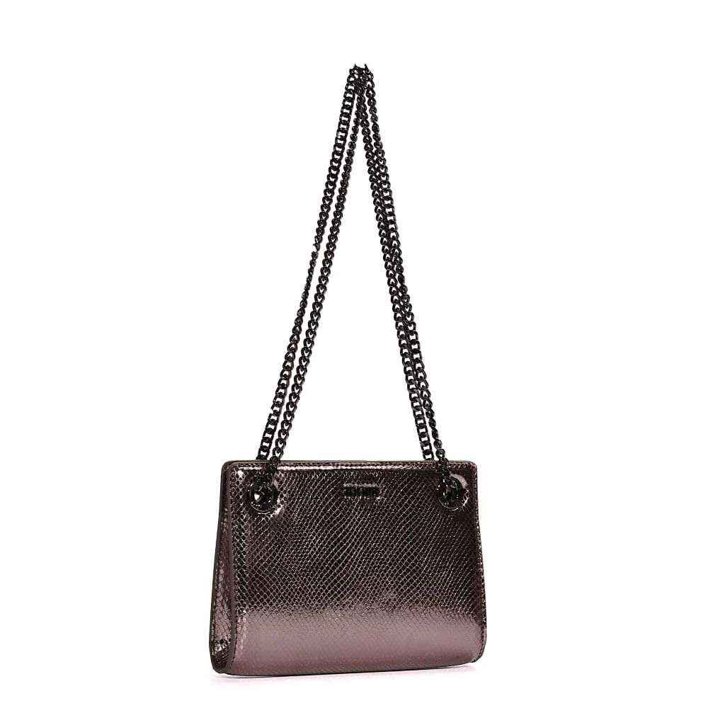 Bolsa Transversal Metalizado Cinza Grafite - vista 1 de 6