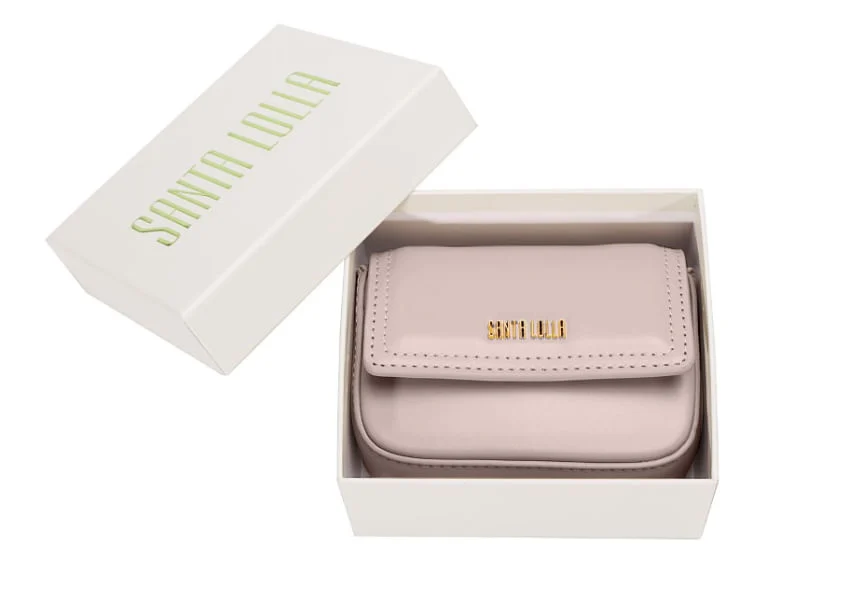 Bolsa Pequena Com Caixa Soft Rosa Claro Alça Transversal - vista 1 de 4