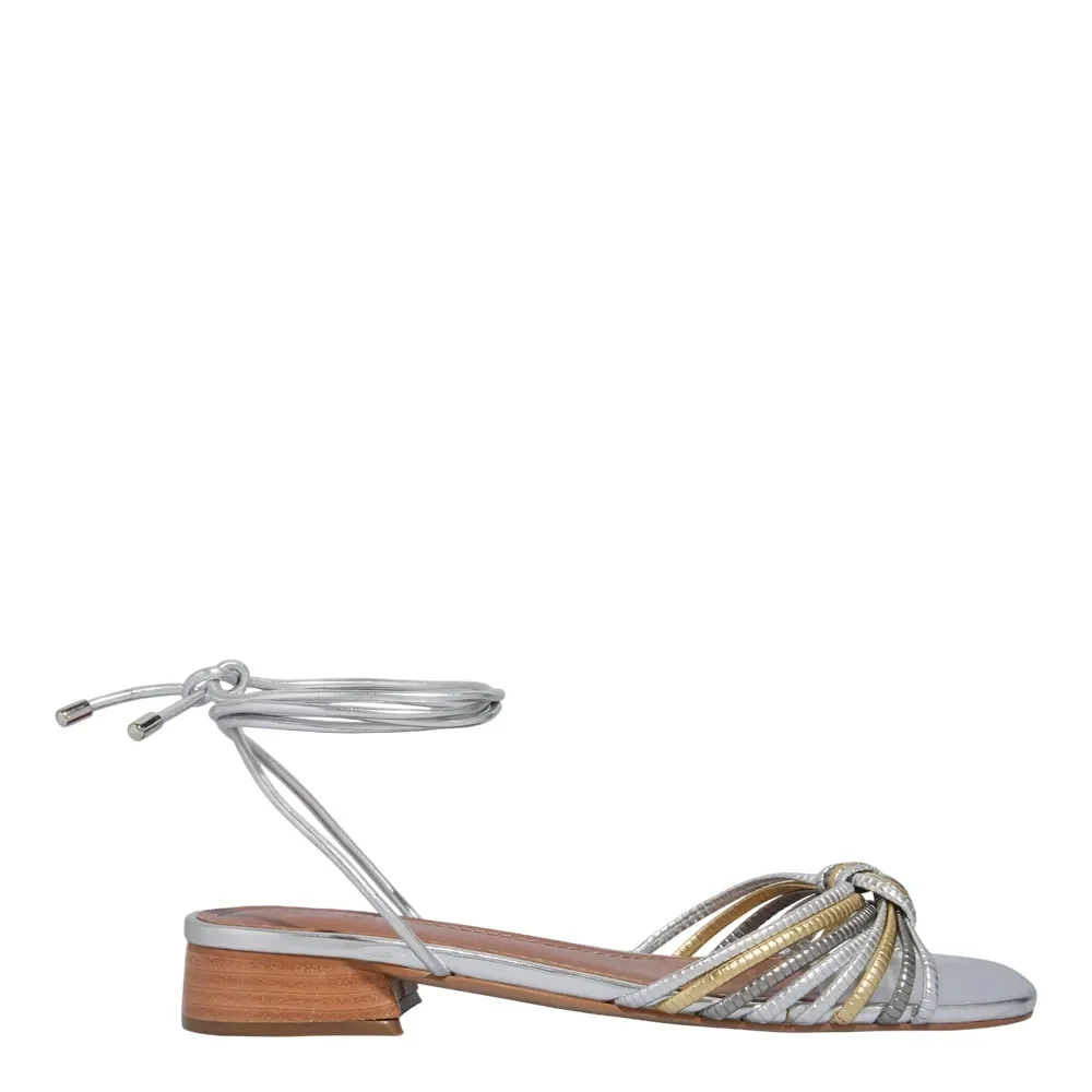 Rasteira Metallic Ultra Prata Salto Baixo - vista 1 de 4