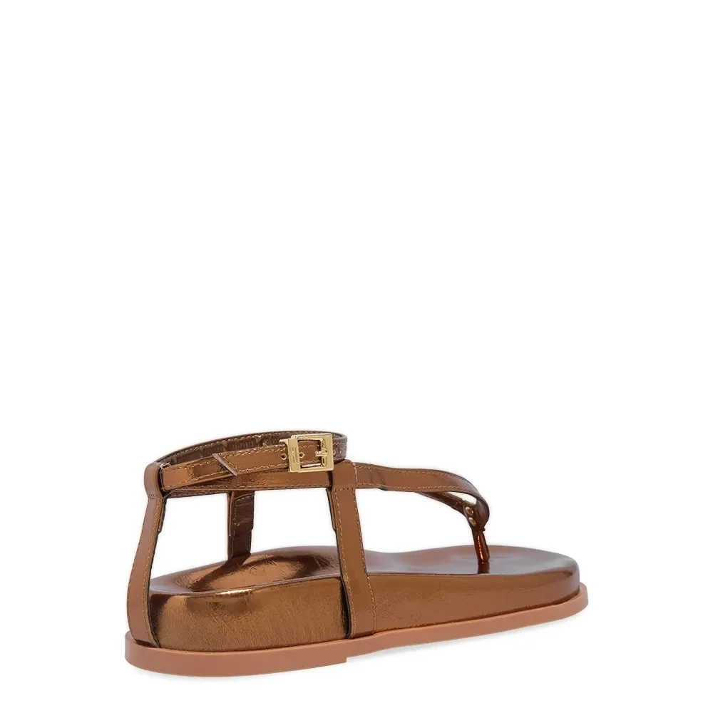 Papete Thong Crinkle Bronze Metalizado - vista 3 de 4