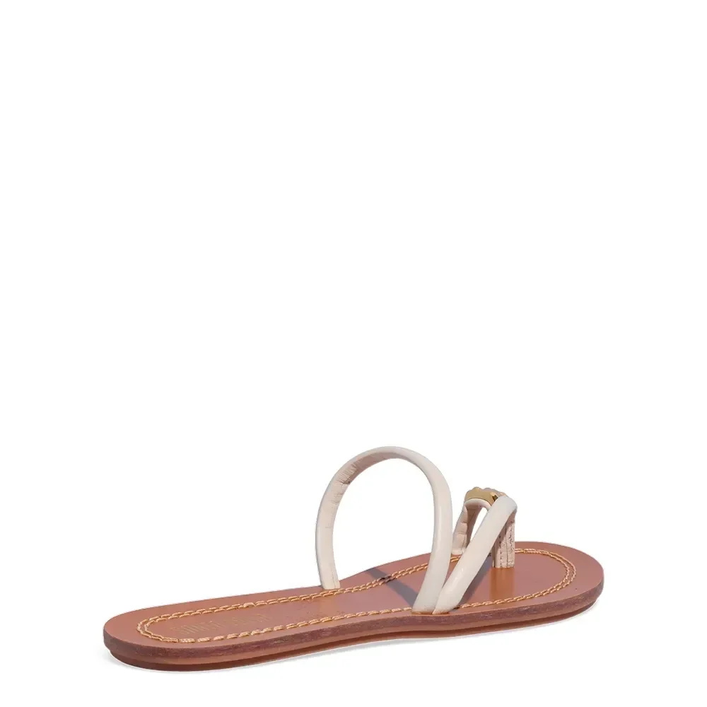 Rasteira Couro Nobre Metal Bold Off White - vista 5 de 6