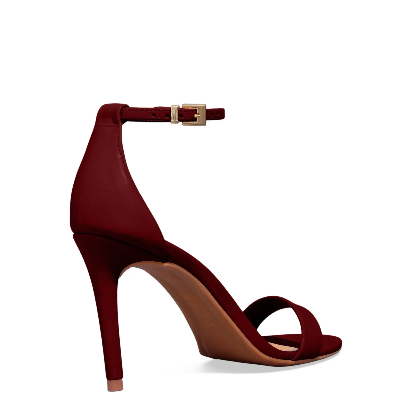 Sandália Napa Santorine Vermelho Marsala Salto Alto Fino - vista 2 de 2