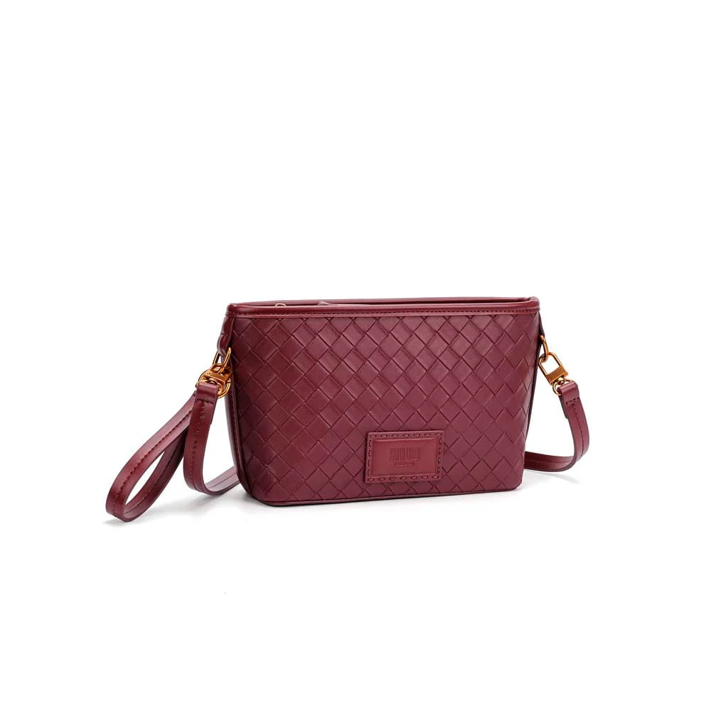 Bolsa Clutch Tressê Roxo Berry Alça Transversal - vista 2 de 5