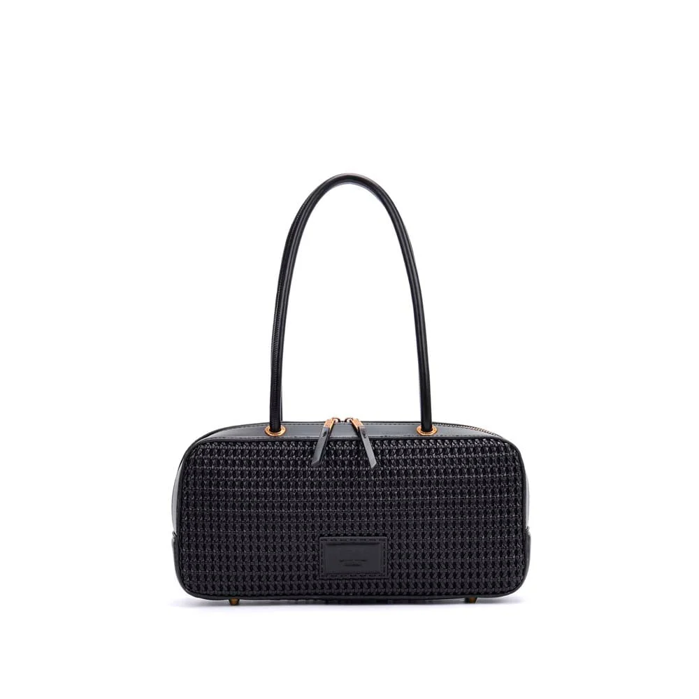Bolsa Tressê Preta Alça De Ombro - vista 1 de 5