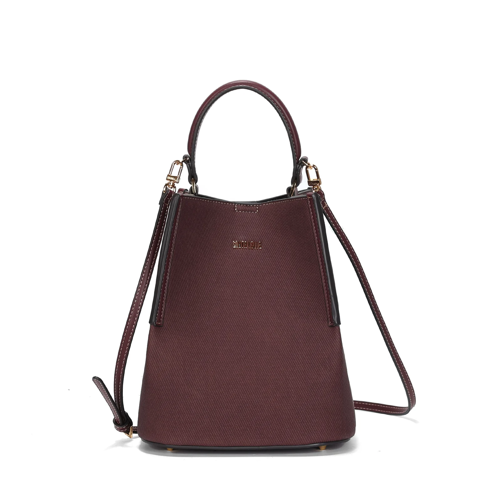 Bolsa Bucket Material Canvas Roxo Berry Alça Dupla - vista 1 de 3