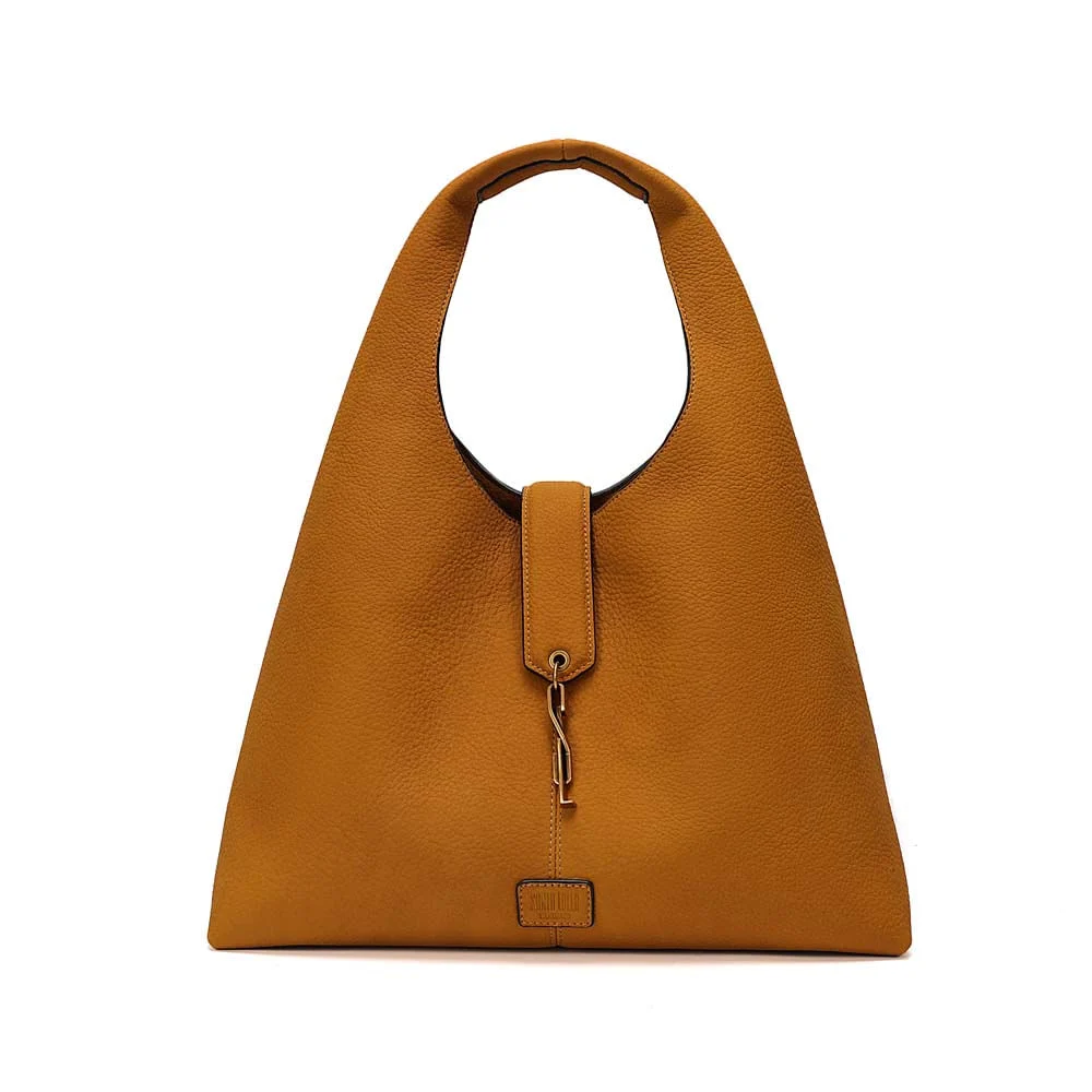 Bolsa Hobo Nobuck Caramelo Alça De Ombro - vista 1 de 8