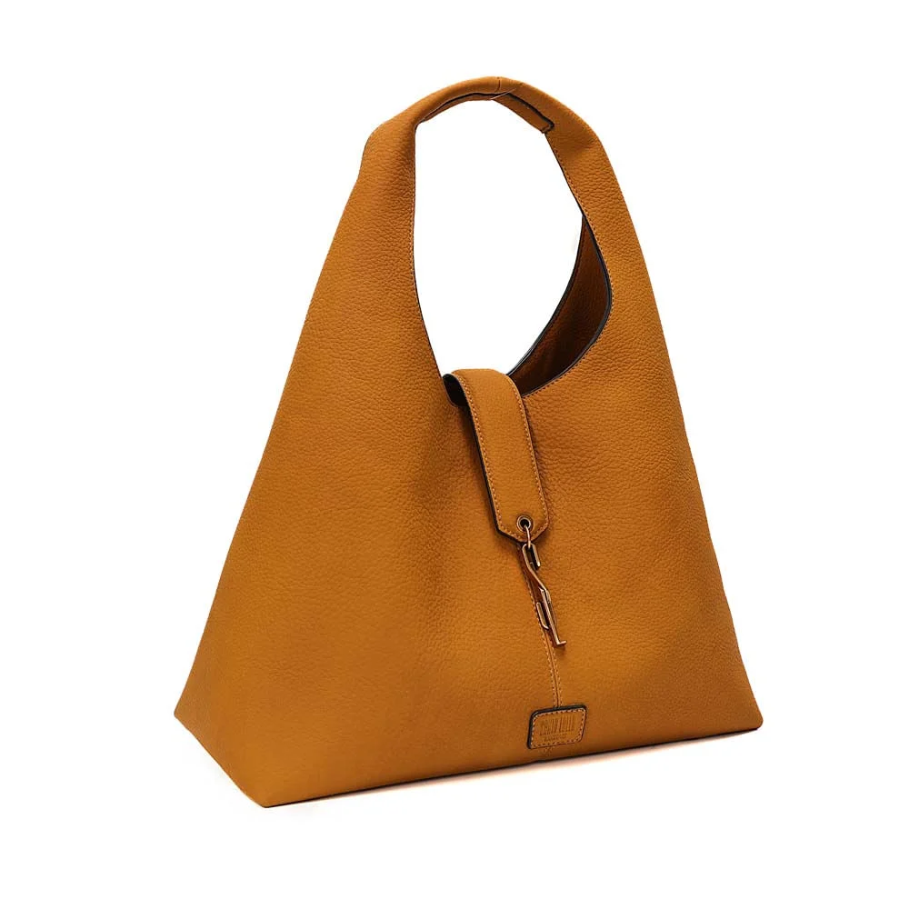Bolsa Hobo Nobuck Caramelo Alça De Ombro - vista 2 de 8